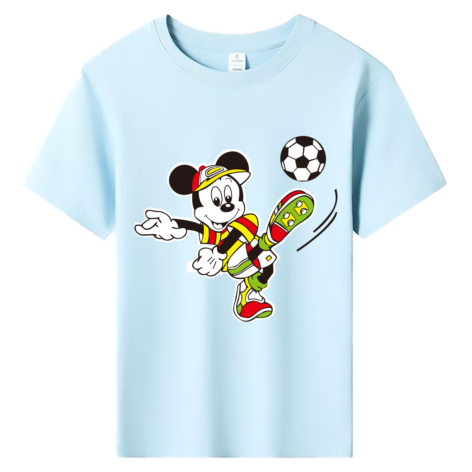 ミッキーマウス Mickey Mouse 綿100％キッズTシャツ（フロントプリント）